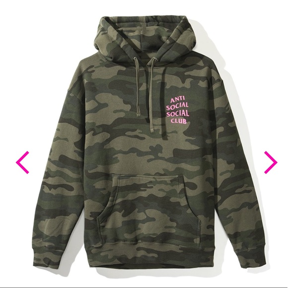Unisex Anti Social Social Club Camo Hoodie - Picture 1 of 3